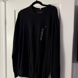 Tommy Hilfiger Men's Classic Black Crewneck Sweater
